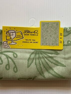 NEW Blue Q Super Absorbent Cotton Dish Towel “The Food Has Weed In It” 21x28